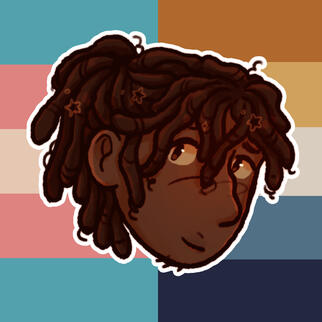 simple headshot + pride bg